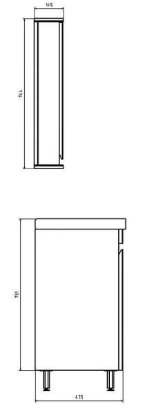 Тумба ASB-Mebel Марко 60-2.1 напольная белый/дуб золотой