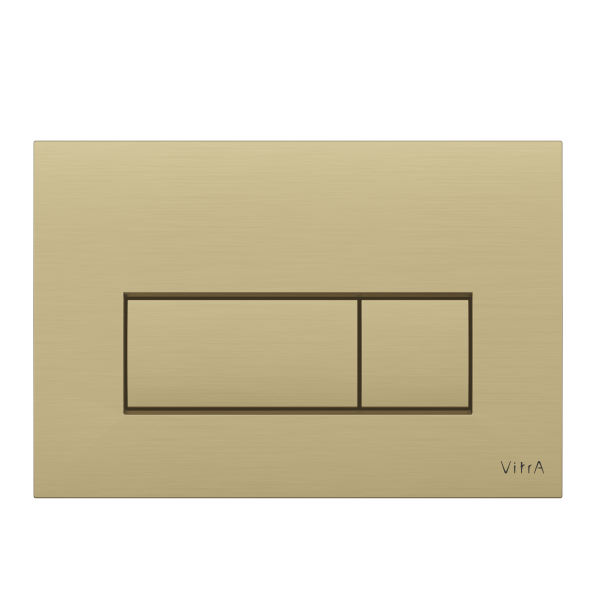 Кнопка смыва для инсталляции VitrA Root Square  740-2325 брашированное золото двойный смыв
