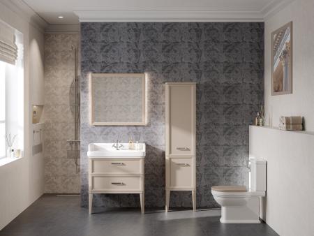 Kerama Marazzi Pompei Тумба подвесная 80см, с 2 ящиками, цвет: камео бежевый глянцевый