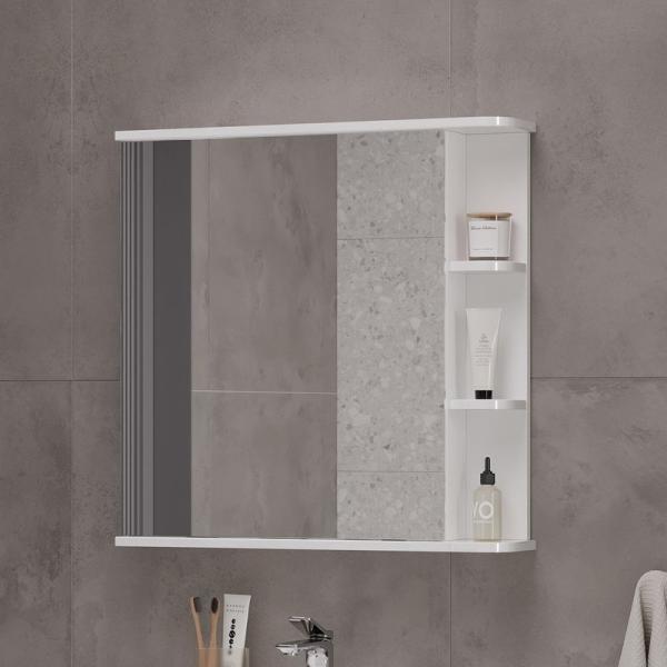 Шкаф зеркальный Twing 70 белый глянец