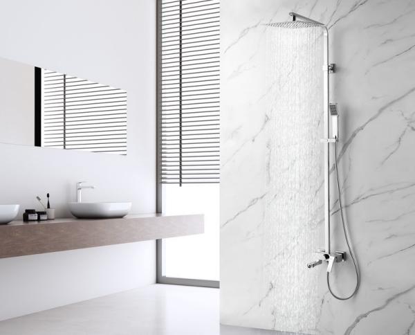 Душевая система Lemark Unit LM4562C для ванны и душа с регулируемой высотой штанги , хром