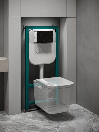 Инсталляция KNOTLOR ISWC506FG (серия 1) для подвесного унитаза, бирюзовый